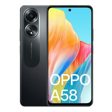 OPPO A58 (Dual Sim, 128GB/6GB RAM, 6.72'') NFC- Glowing Black